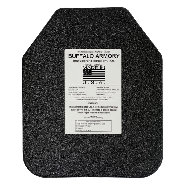 Buffalo Armory Game Changer Level III+ Steel Plate - 10x12, Single Curve, Shooters Cut