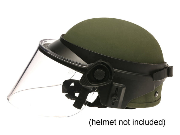 Paulson Clear Riot Faceshield - DK6, .250AF, 8in - side view