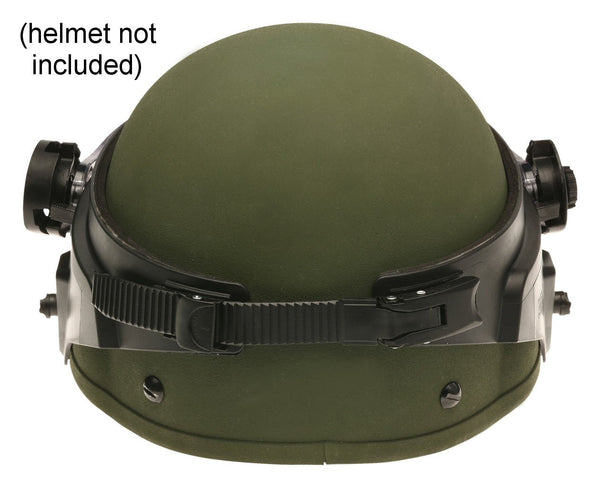 Paulson Clear Riot Faceshield - DK6, .250AF, 8in - rear view view