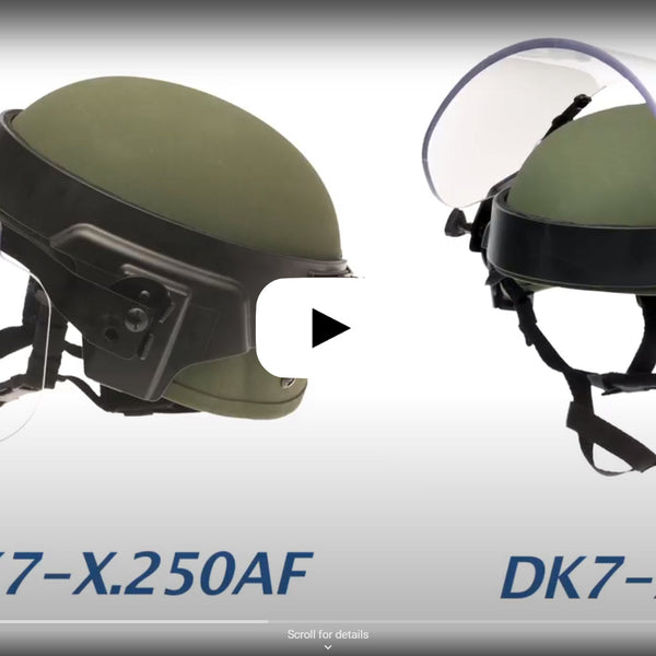 Paulson DK7 Series Polycarbonate Riot Face Shield, Coated / Helmet Band Assembly, 6in.