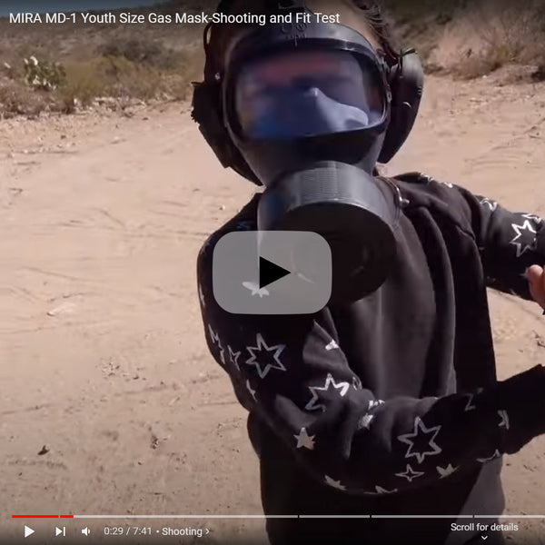 Mira Safety MD-1 Children's Gas Mask - Full-Face Protective Respirator for CBRN Defense