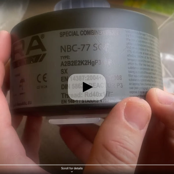 Mira Safety NBC-77 SOF 40mm CBRN Gas Mask Filter - 20 Year Shelf Life