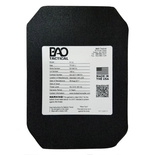 BAO Tactical P110 SRT 5x8 Plate