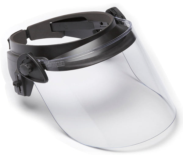 Paulson Clear Riot Faceshield - DK6, .250AF, 8in - shield only view